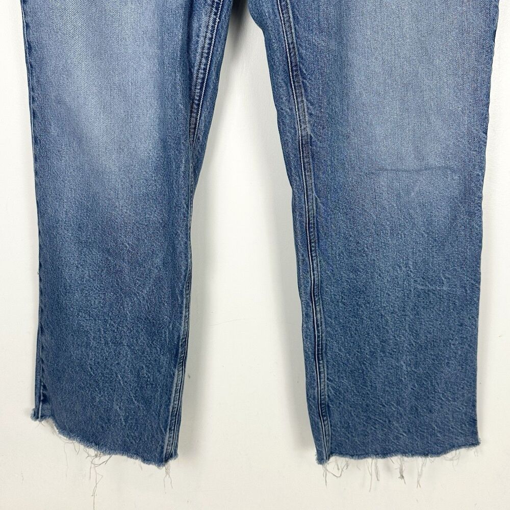 GOOD AMERICAN Good 90s Split Hem Straight Leg Jeans Y2K Model Off Duty Sz 10/30 - Picture 5 of 11